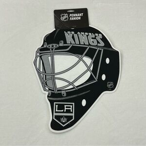 Los Angeles Kings NHL Hockey Goalie Mask Helmet Felt Pennant Banner Flag 18”